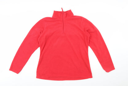 Mountain Warehouse Women Red Fleece Pullover Sweatshirt Size L