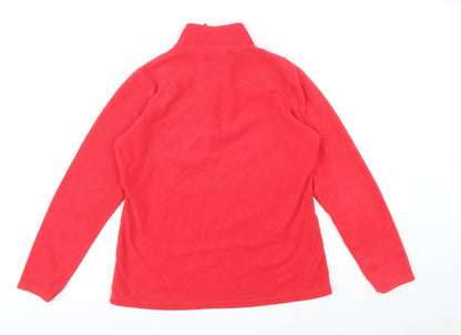 Mountain Warehouse Women Red Fleece Pullover Sweatshirt Size L