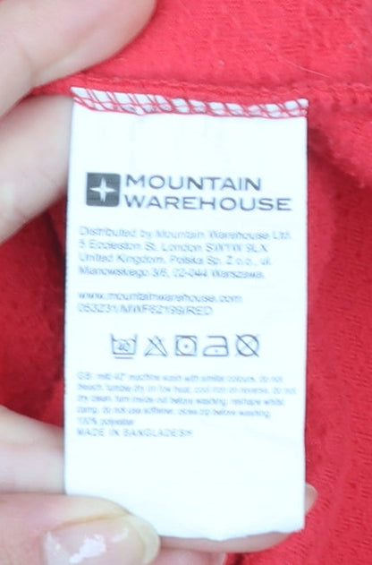 Mountain Warehouse Women Red Fleece Pullover Sweatshirt Size L