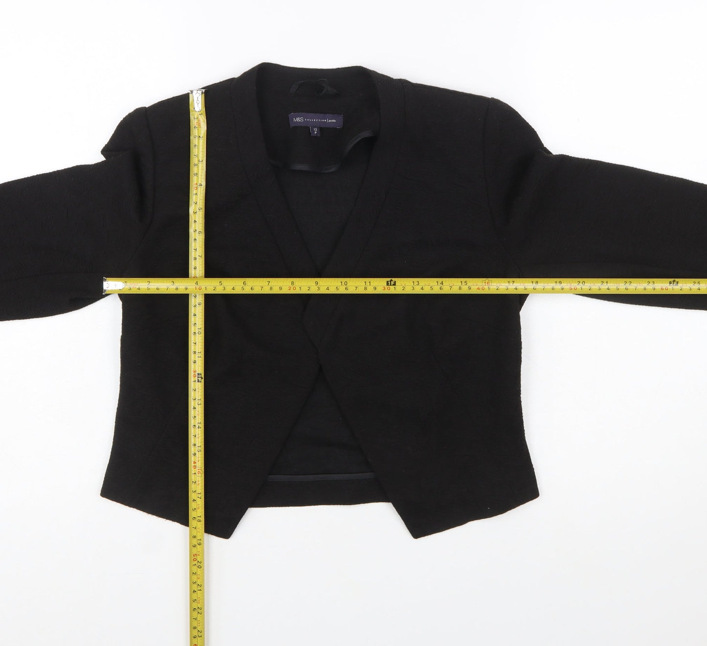Marks and Spencer Women’s Black Petite 12 Shawl Collar Blazer