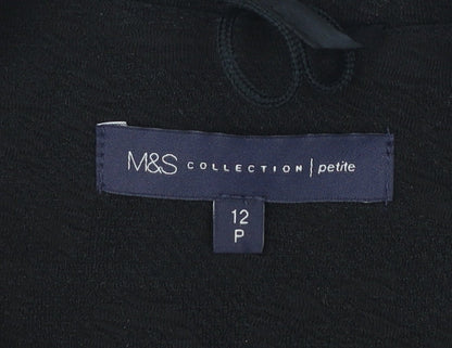 Marks and Spencer Women’s Black Petite 12 Shawl Collar Blazer