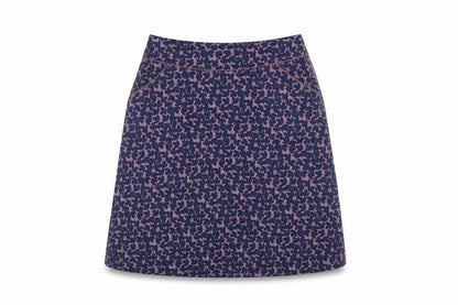 Seasalt Cornwall Womens Purple Floral A-Line Cotton Skirt Size 12