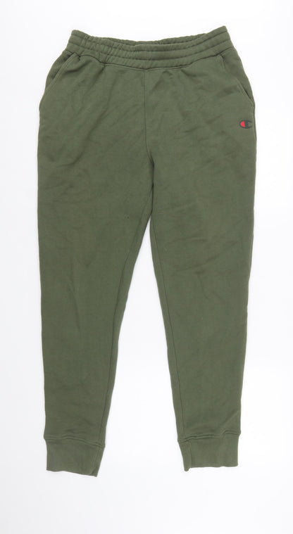 Champion Men’s Green Jogger Trousers Size M Fleece Comfort Fit
