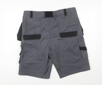 Rigour Men's Grey Cargo Work Shorts W38 Regular Fit