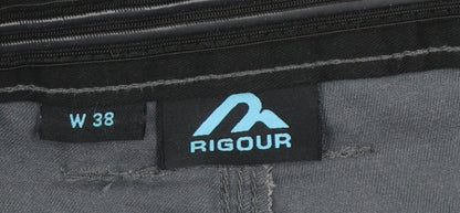 Rigour Men's Grey Cargo Work Shorts W38 Regular Fit