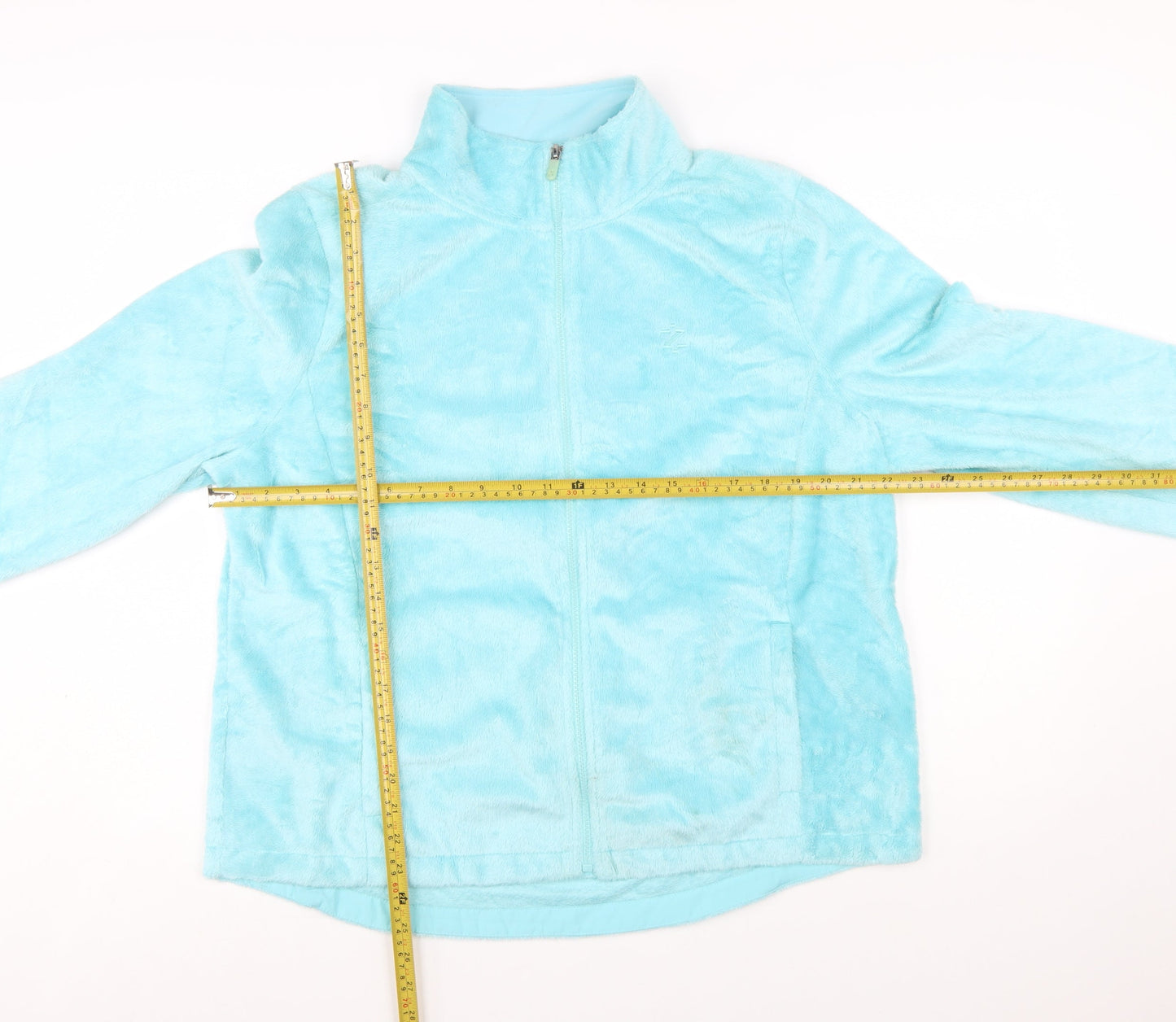 Izod Women Blue Fleece Full Zip Jacket XL Lightweight Casual