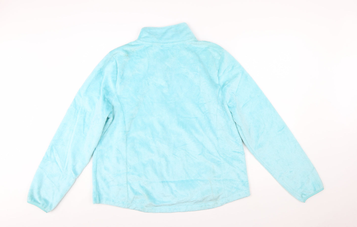 Izod Women Blue Fleece Full Zip Jacket XL Lightweight Casual