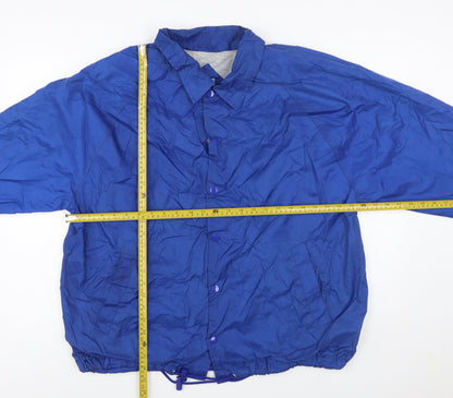 Franklin Sports Men's Blue Windbreaker Jacket Size M Nylon Lined