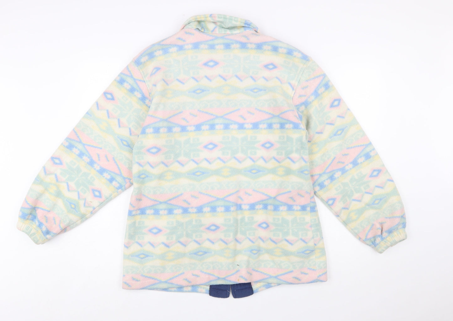 Cottage Cove Women's Multicoloured Fleece Jacket S Retro Geometric