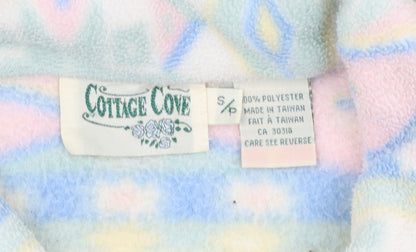 Cottage Cove Women's Multicoloured Fleece Jacket S Retro Geometric