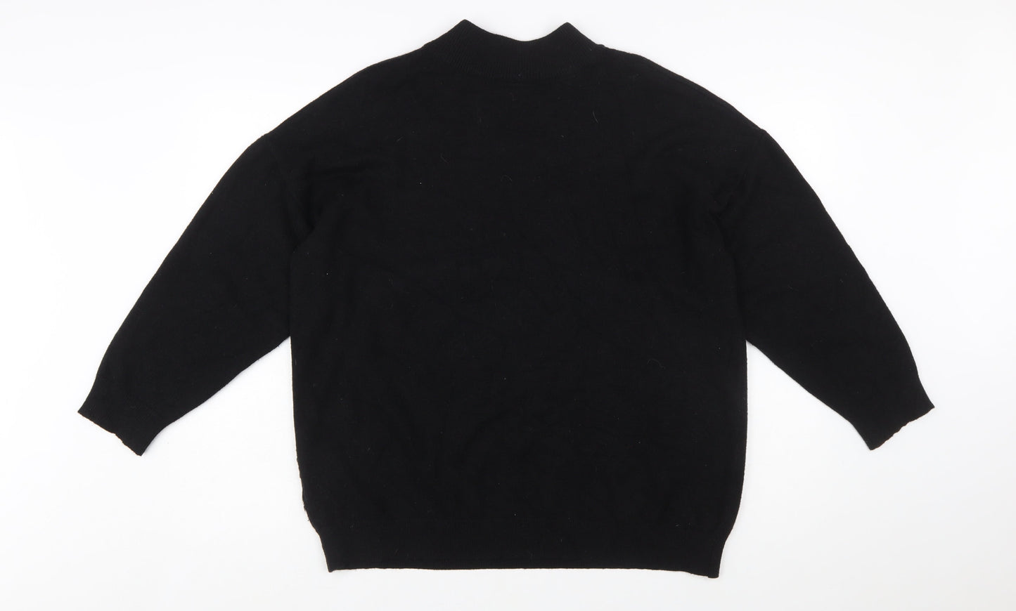 Wallis Women Black Love Pullover Jumper L Viscose Blend Knit