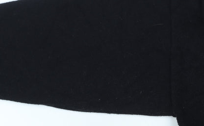 Wallis Women Black Love Pullover Jumper L Viscose Blend Knit