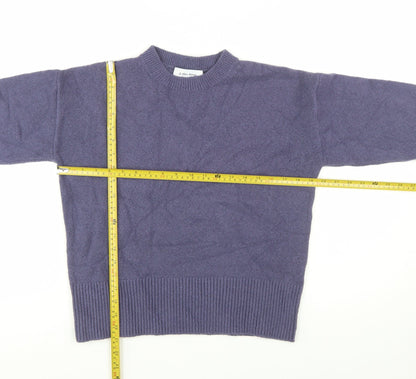 & Other Stories Women Purple XS Crew Neck Wool Blend Jumper