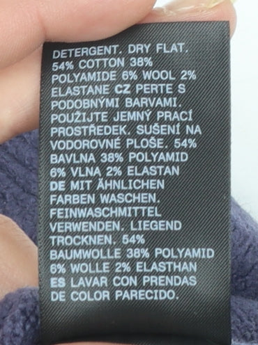 & Other Stories Women Purple XS Crew Neck Wool Blend Jumper