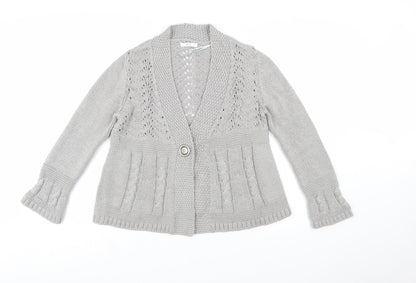 Marks and Spencer Women's Grey Acrylic Knit Cardigan UK 18