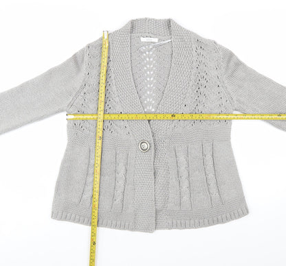 Marks and Spencer Women's Grey Acrylic Knit Cardigan UK 18