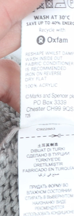 Marks and Spencer Women's Grey Acrylic Knit Cardigan UK 18