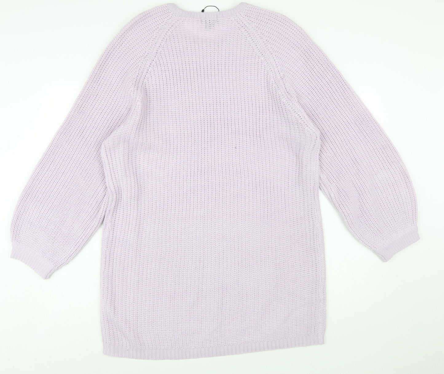 Boohoo Women’s Purple Long Sleeve Crew Neck Knit Jumper Size 16