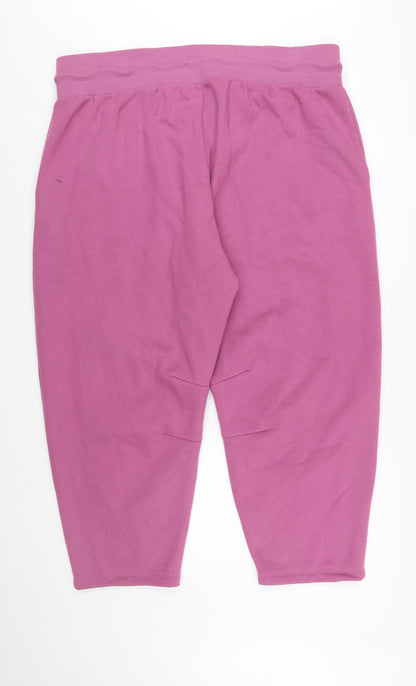 Simply Be Women’s Pink Cotton Jogger Trousers Size 24 Plus Fit