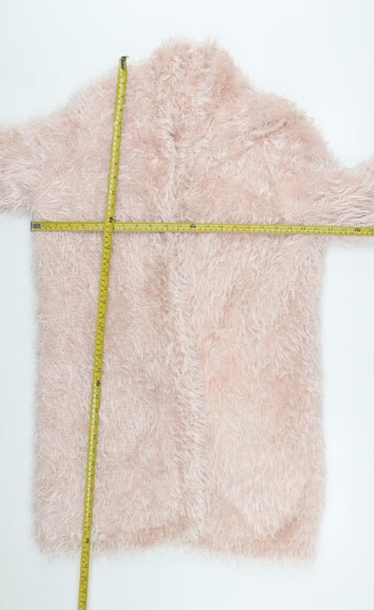 Next Women’s Pink Fluffy Cardigan Size 22 Winter Knit