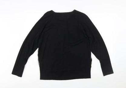 Basler Women Black Animal Print Pullover Jumper Size 16