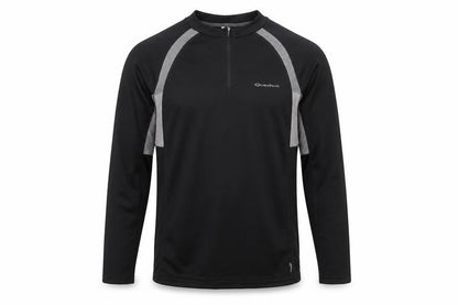 Quechua Men's Black 2XL Long Sleeve 1/4 Zip Hiking Top