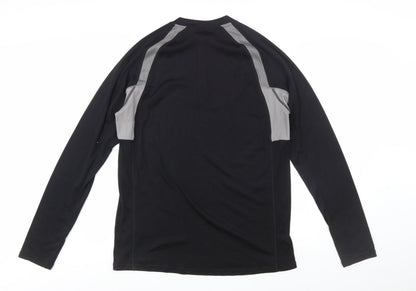 Quechua Men's Black 2XL Long Sleeve 1/4 Zip Hiking Top