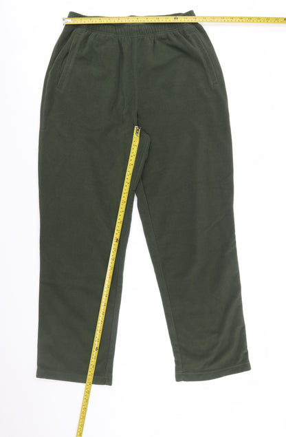 Cotton Traders Men’s Green Fleece Sweatpants M Regular Fit