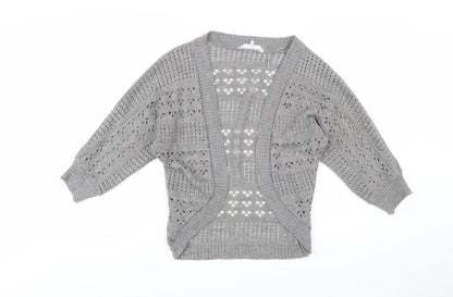 Debenhams Women’s Grey Open-Knit Cardigan Size 10