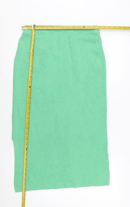 Marks and Spencer Women’s Green Knit Midi Pencil Skirt M
