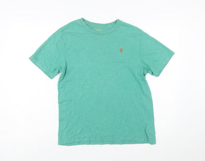 Ralph Lauren Boys Green Cotton Logo T-Shirt Size 14-16 Years