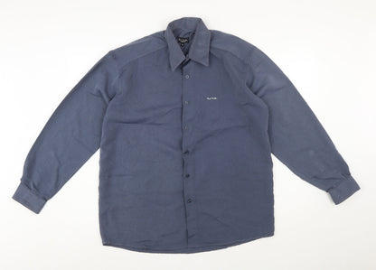 Paul Smith Men’s Blue Cotton Long Sleeve Button-Up Shirt M