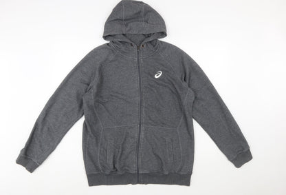 Asics Men's Grey Full Zip Hoodie XL Sports Fleece