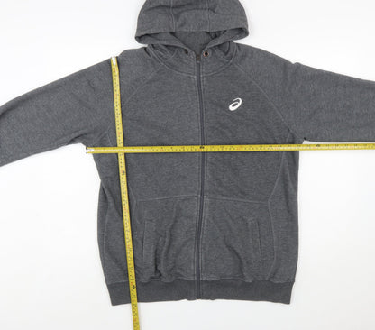 Asics Men's Grey Full Zip Hoodie XL Sports Fleece