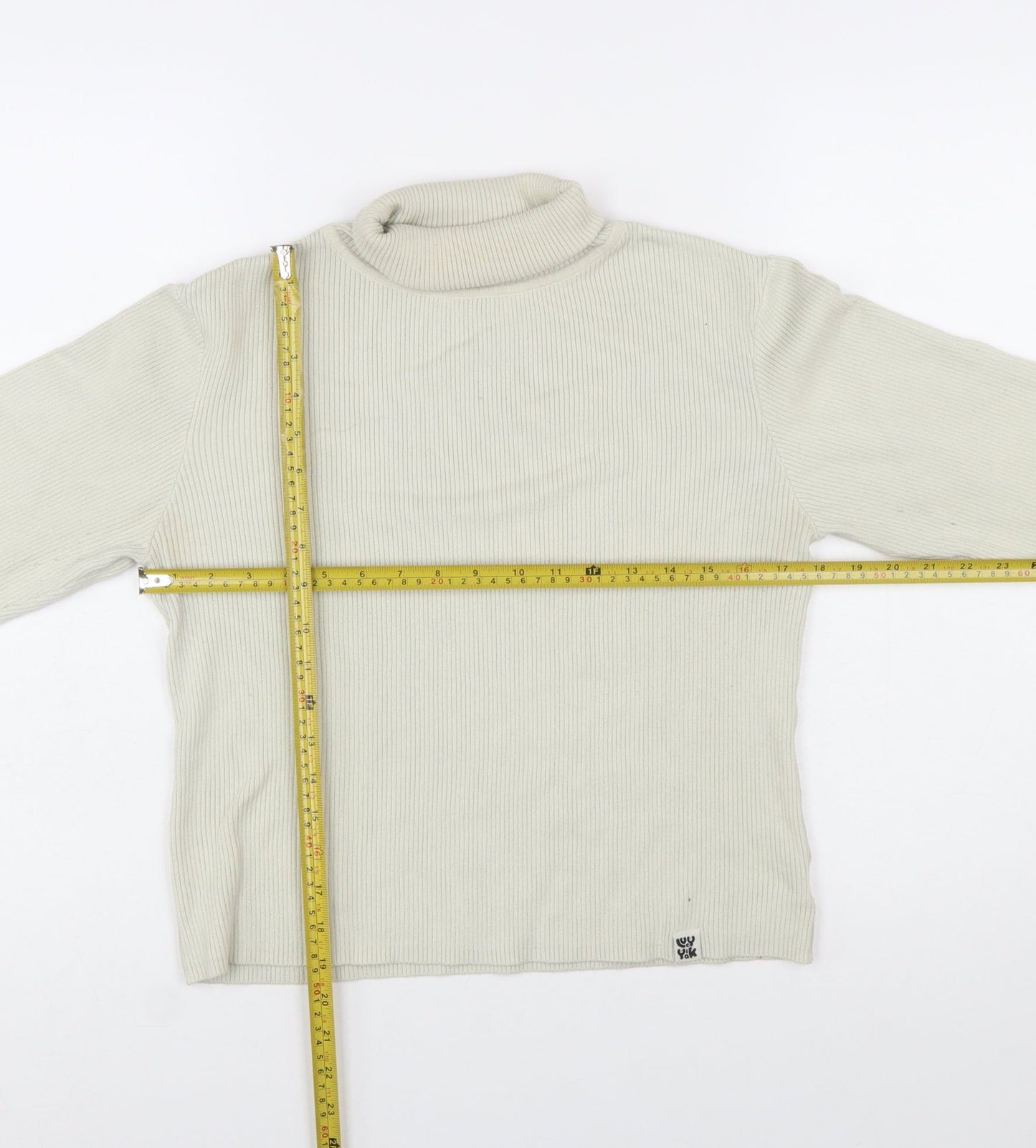 Lucy & Yak Women's Beige Roll Neck Jumper M Organic Cotton Blend