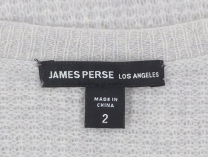 James Perse Women’s Beige Cashmere Henley Jumper Size M