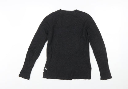 Gap Womens Black Cashmere Crew Neck Jumper XS Slim Fit