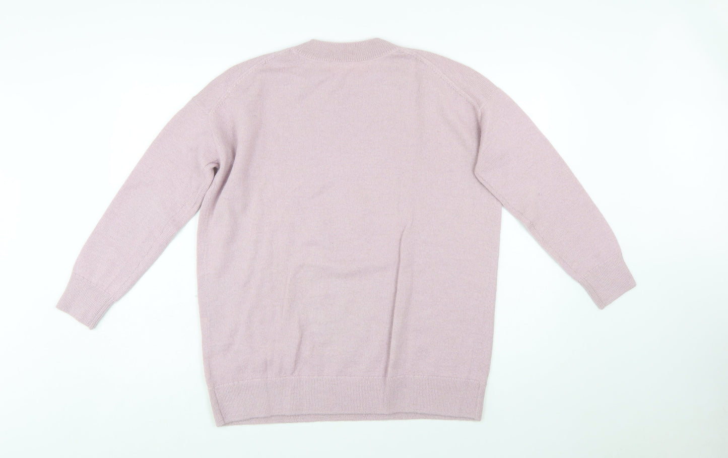 COS Women's Pink Alpaca Crew Neck Jumper Size S