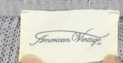 American Vintage Womens Grey Cotton Scoop Neck Jumper Size S