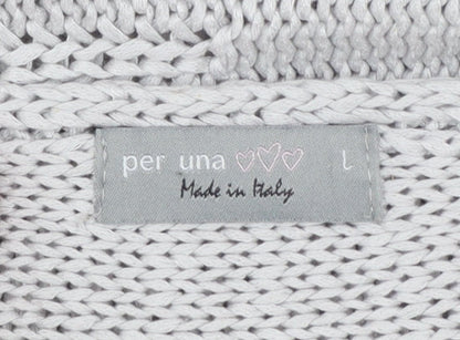 Marks and Spencer Per Una Women’s Grey L V-Neck Knit Jumper
