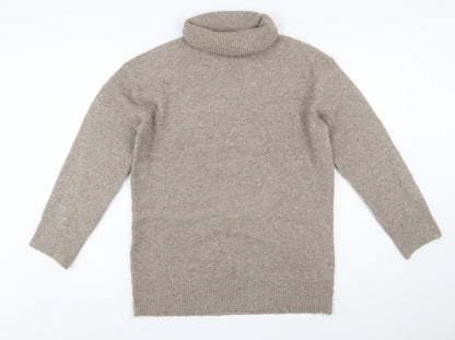 New Look Women's Beige Roll Neck Knit Jumper Size S