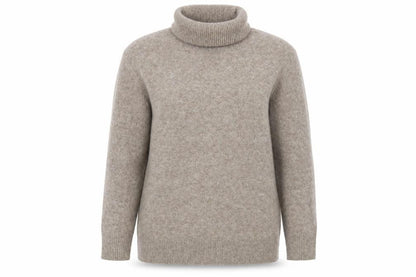 New Look Women's Beige Roll Neck Knit Jumper Size S