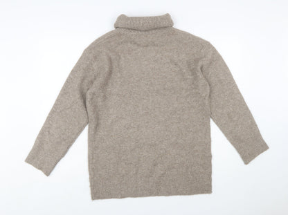 New Look Women's Beige Roll Neck Knit Jumper Size S