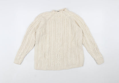 Debenhams Women’s Ivory Cable-Knit Cotton Jumper Size 12-14