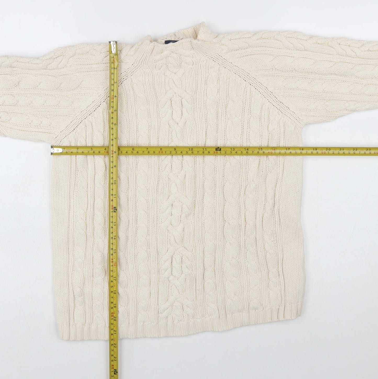 Debenhams Women’s Ivory Cable-Knit Cotton Jumper Size 12-14