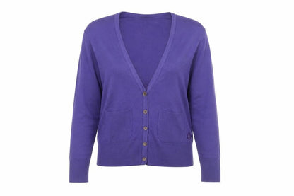 Henri Lloyd Women's Purple Wool V-Neck Cardigan Size 6