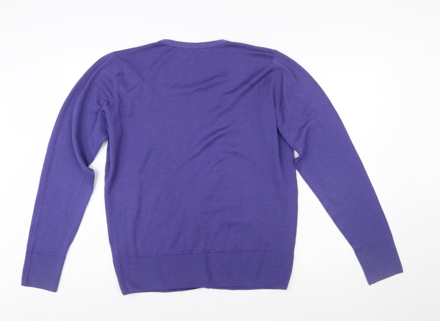 Henri Lloyd Women's Purple Wool V-Neck Cardigan Size 6