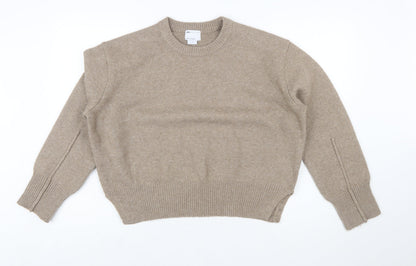 ASOS DESIGN Women’s Beige Crew Neck Knit Jumper Size S 8-10