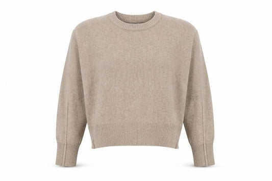 ASOS DESIGN Women’s Beige Crew Neck Knit Jumper Size S 8-10