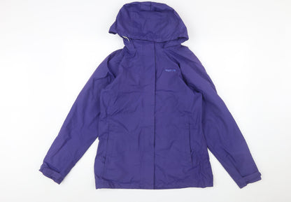Regatta Womens Purple Hooded Waterproof Jacket UK 12
